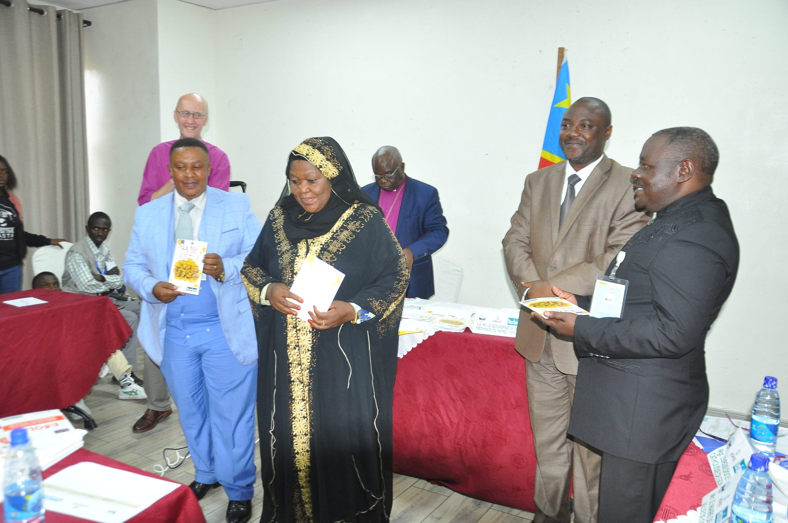 Religious leaders receive information to help correct Ebola myths and misinformation.