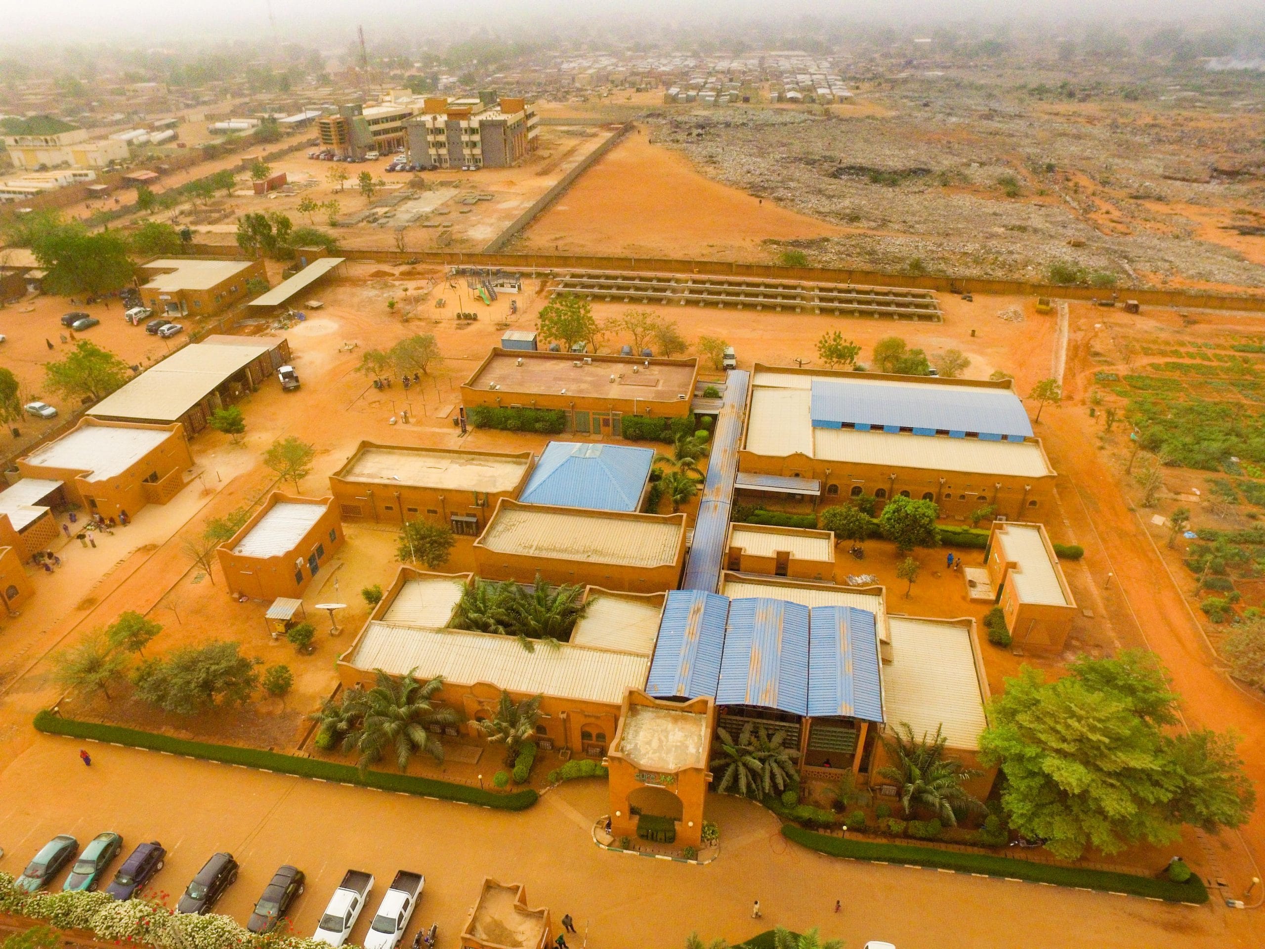 Arial view of hospital in Niger